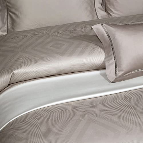 Mmllzel Satin Jacquard Bedding Set Bed Sets Soft Duvet Cover Flat Bed Sheet Pillowcases Silky Bedding (Color : Flat Bed Sheet, Size : King) #TOP1