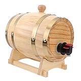 GALPADA 1Stück Weinfass Holz mit Wasserhahnbierbehälter Handgefertigter Weinbehälter für Bar zur Aufbewahrung von Brandy Whisky und Umweltfreundliches Material