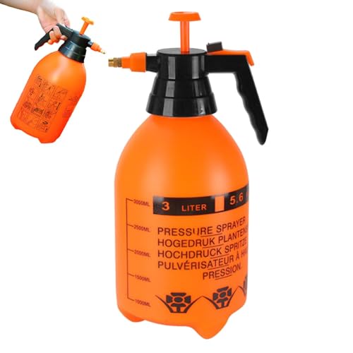 Bomba pulverizadora de jardín, botella pulverizadora de jardín de capacidad de 2 l y 3 l, pulverizadores de agua de presión ajustable, botella de pulverización de césped de mano para plantas de riego,
