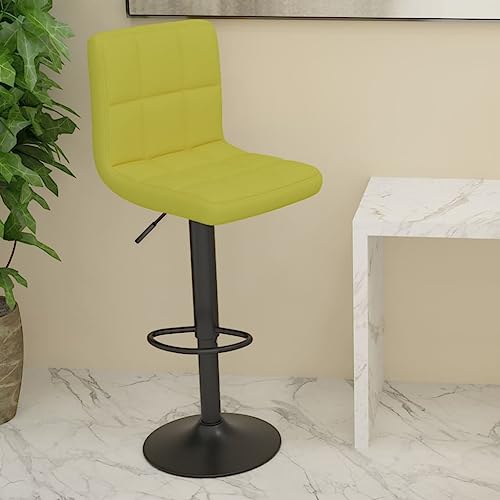 Tabouret de bar en tissu vert pivotant confortable avec repose-pieds pour remplacer vos vieux sièges - 2