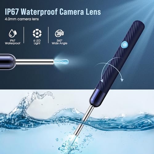 Image of LEIPUT Ear Wax Removal - Earwax Remover Tool with 7 Pcs Ear Set - Ear Canal Cleaner with 1080P Camera - FSA HSA Eligible - Ear Cleaning Kit with 6 Ear Spoon - Ear Camera for iOS & Android (Blue)