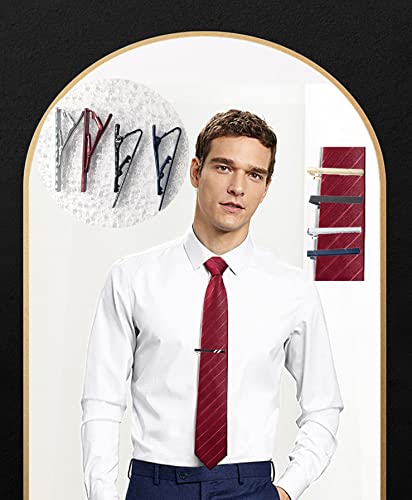 Svovin 16Pcs Tie Bar Clip Tie Tack Pins Tie Clips For Men Father's Day Gift Silver Black Red Blue Gold Necktie Bar Pinch Clip Set Metal Clasps Business Professional Fashion Designs #TOP1