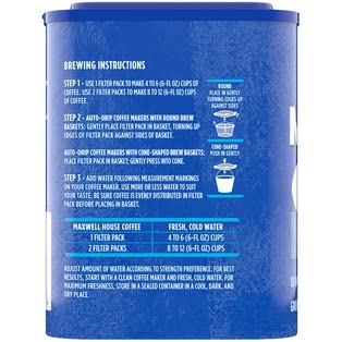 Maxwell House, Filter Packs, Original Roast, 10 Count, 5.3Oz Container (Pack Of 2) #TOP3