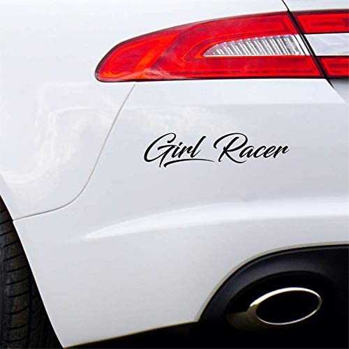 Girl Racer Car Sticker Funny Window Bumper Vinyl Decal