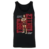 500 LEVEL Tracy Cortez UFC Men's Tank Top - Tracy Cortez Pose WHT (Black, X-Large)