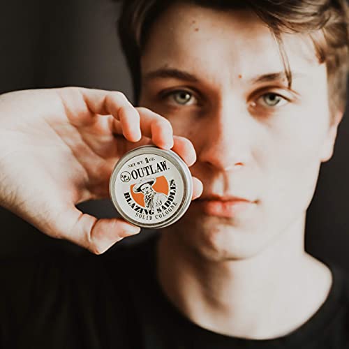 Western Cologne Gift Set - The Scent Of The Wild West In 3 Perfectly Pocket-Sized Solid Cologne Tins - 1 Oz Each - Handmade In The Usa - Outlaw “The Outlaw's Life” #TOP7