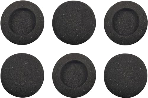 Cyclingcolors 2x Cuscinetti Cuffie Rotondi Da 55mm – Imbottiture In Schiuma Antivento Per Microfoni E Auricolari