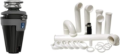 Moen Chef SeriesTriturador de basura iluminado, 1 HP, alimentación continua, reducción de ruido para debajo del fregadero, cable de alimentación