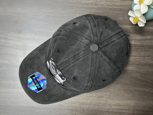 Image of Embroidered Animal Hat Gift for Men Women, Adjustable Baseball Cap | Animal Lover Collection, Casual Outdoor Wear, Breathable Cotton Fabric, Adjustable Buckle Closure