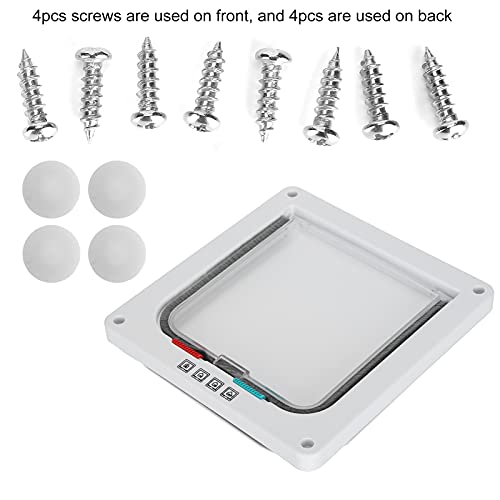 Porta para animais de estimação para cães e gatos, trava giratória de 4 vias com fechamento magnétic