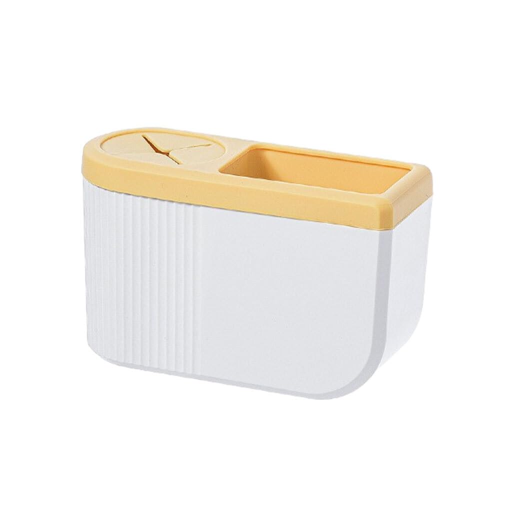 kawehiop Wall Toothbrush - Durable and Convenient Storage Electric Wall Exquisite Craftsmanship and Safe Mounted Durable Soft, Butter Yellow, 13 * 8.3 * 5.6