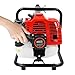 DIFU 1,7PS Wasserpumpe Benzin 1 Zoll Anschluss Selbstansaugend, 43ccm Gartenpumpe Schmutzwasserpumpe mit 2 Takt Benzinmotor, 8100L/H Fördermenge Poolpumpen Teichpumpe, max. Förderhöhe 30 m