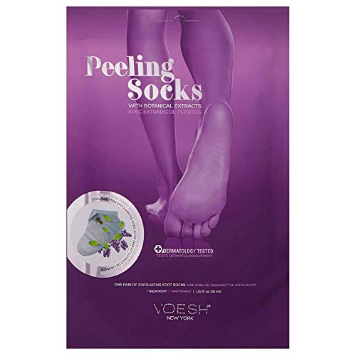 VOESH Exfoliating Peeling Socks - Foot Peeling Mask - Foot Masks Socks - Foot Peel Callus Remover - Exfoliating Peeling Socks for Dry Feet - Pedicure Foot Peel - One Pair of Peeling Socks - Foot Masks