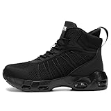 LARNMERN Botas Trabajo Zapatillas Antideslizantes Hombre Zapatos Cocina Antideslizante Calzado de Chef Hombre Zapatos de Trabajo Botas,Negro 44 EU