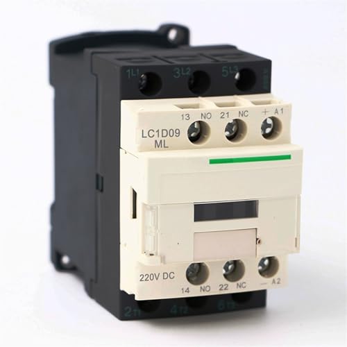 Contactor LC1D09ML DC de 3 polos y 9A con bobina de 220V para control electrico