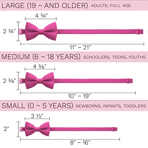 Image of Bow Tie House Mens Bowties Pre-tied Shape Clip on Bowtie Solid Men Formal Wear for kids, baby boys, toddler any age bow ties