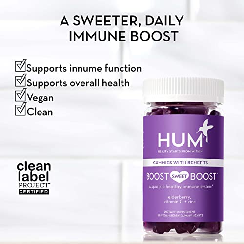 Hum Boost Sweet Boost Gummies - Immunity Multivitamin With Vitamin C, Zinc & Elderberry For General Wellness (60 Vegan Gummies) #TOP3