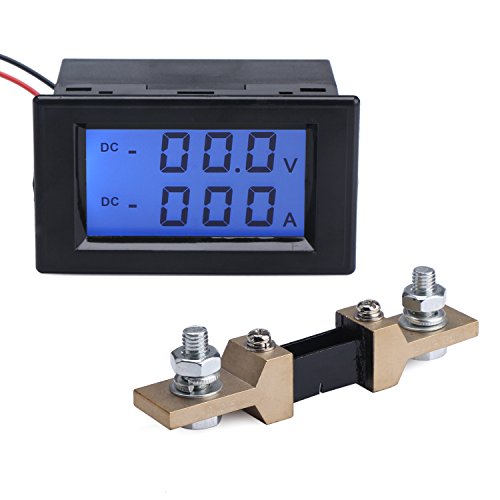 DROK Dual Display DC Digital Multimeter Voltage Ampere Meter LCD Digital Display Voltmeter Current Meter