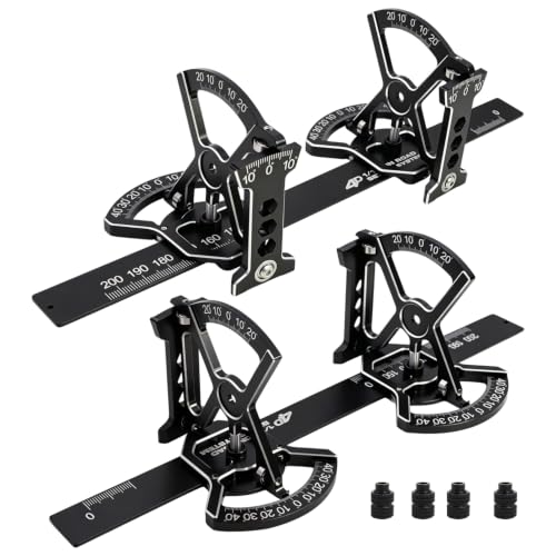 Aluminum 4D Setup System Chassis Tool with Ruler for 1/10 RC Car