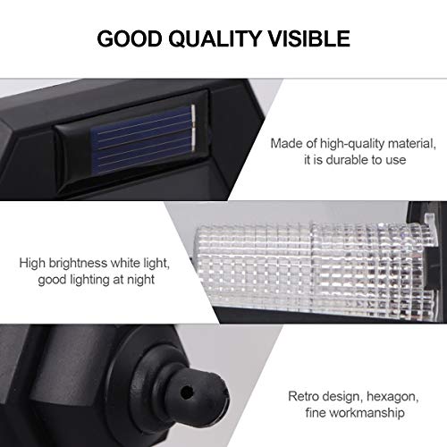 Lâmpada solar para ambientes externos, 2 peças, vintage, alimentada por energia solar, durável, deco