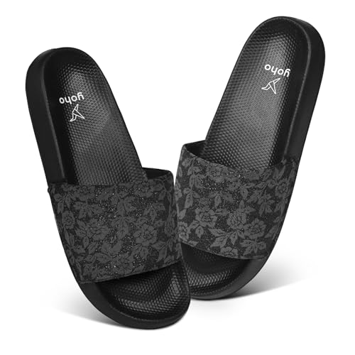 Image of YOHO Tropica Printed Comfortable Women Slides | Stylish Rainy Footwear & Waterproof Monsoon Sandals | Soft Inner Lining On Strap