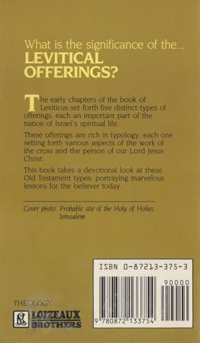 The Levitical Offerings 0872133753 Book Cover