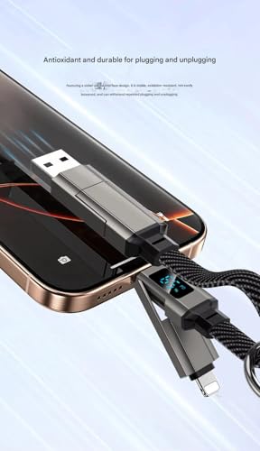 Image of WISTAR Portable Keychain Data Cable with Intelligent Digital Display Supporting Super Fast Charging Four-in-One