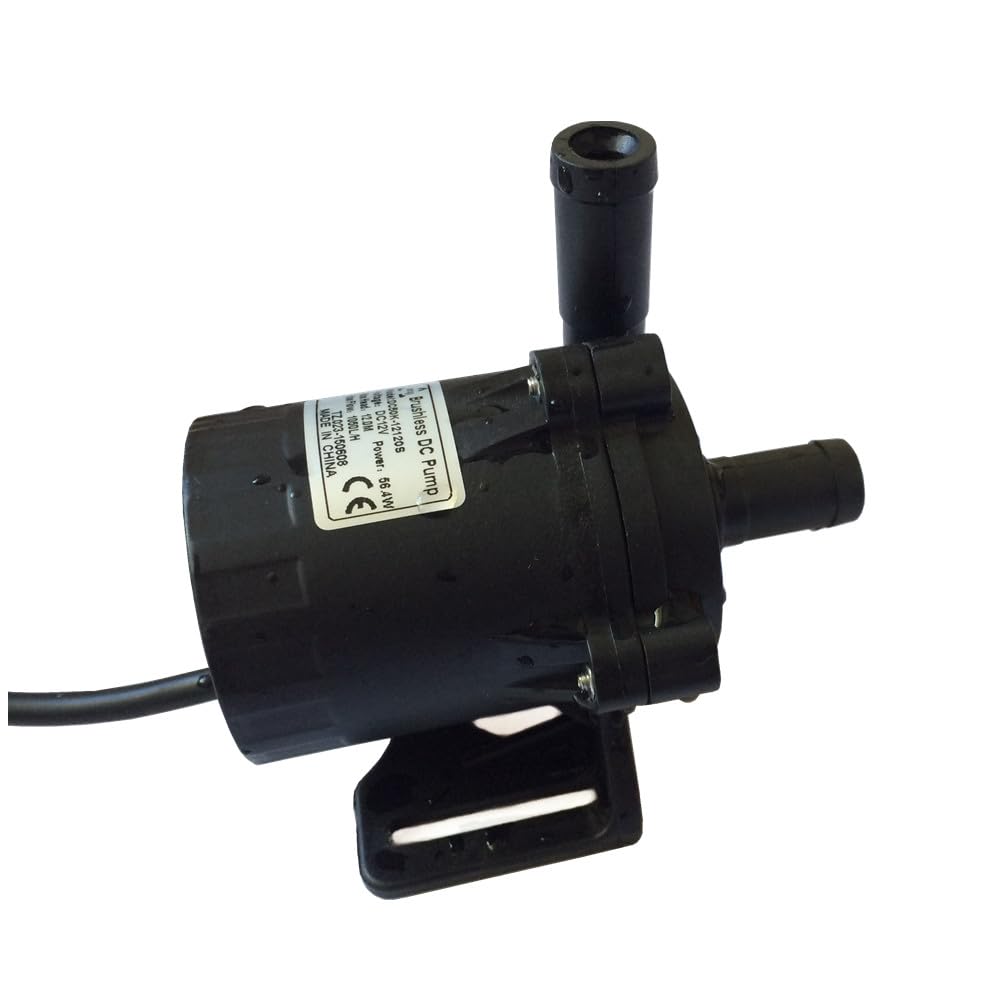 SHYSKY DC50K-12120S - Bomba de agua micro sin escobillas de 12 V CC, mini bomba sumergible de 54 W, 12 m, 1260 lph, bajo ruido para circulación de agua, presurización, refrigeración