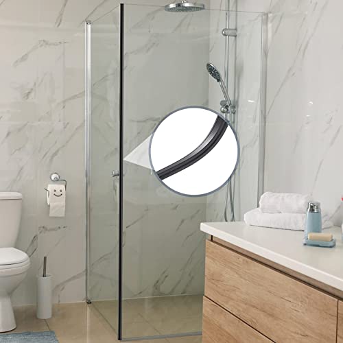 134 Inches Flexible Magnetic Strip Insert Shower Door Magnetic Strip Replacement Long Magnet Roll For Crafts For Framed Semi Framed Swinging Glass Shower Doors, Black (1 Roll) #TOP6