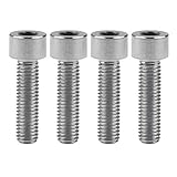 Wanyifa Titanium Ti M8 x15 20 25 30 35 40 45 50 60 70mm 1.25mm Pitch Hex Allen Socket Head Bolt Screws Pack of 4 (Square Head M8x30mm, Normal Titanium)