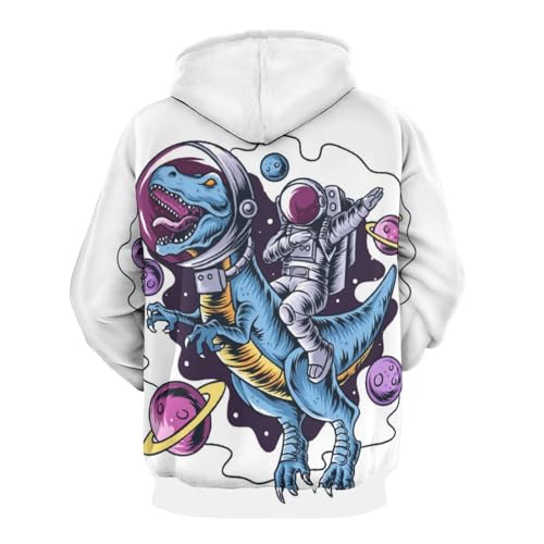 Hoody Sweatshirt Dinosaures De l'espace UMENG Pull À Capuche Imprimé Spatial S - 3