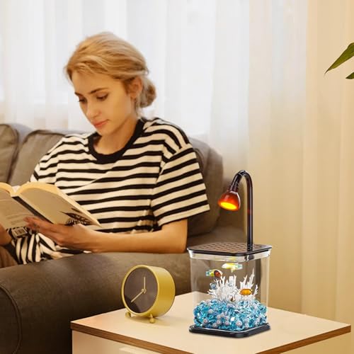 Petits aquariums avec lumières pour petits espaces sans bruit et sans stress - 3