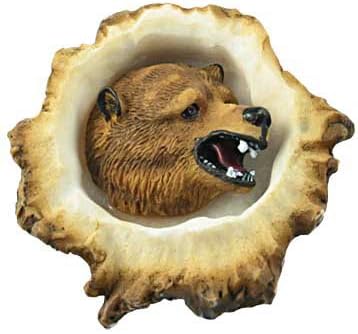 BLACK FOREST DECOR Deer Burr Cabinet Knob - Elk - Set of 2, Resin, Cabinet Hardware, 2 1/2" W x 1 1/4" D x 2" H