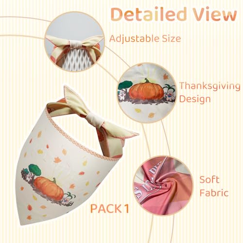 50% Off Thanksgiving Dog Bandanas 2-Pack, Reversible & Adjustable - Image 4