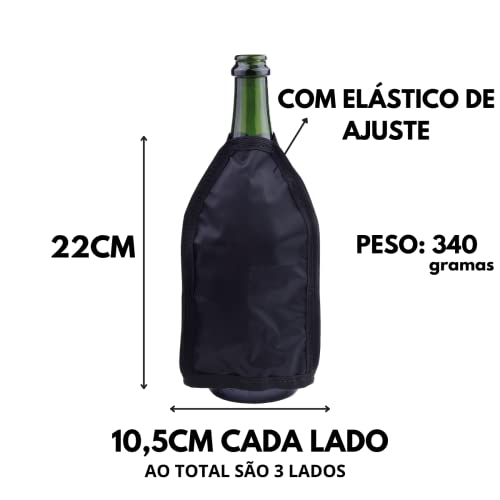 Wine Cooler Térmico Bolsa Com Gel Ideal Para Garrafa De Vinho e Espumante Mantém a Bebida Gelada Por