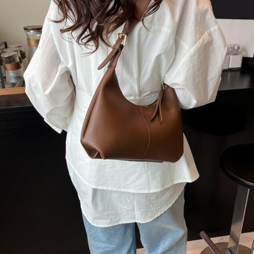PU Crossbody Bag Trendy Top Handle Handbag Casual Underarm Bag for Women4