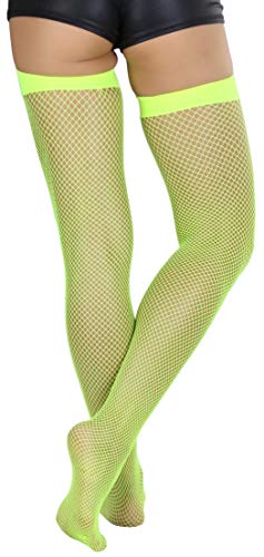 ToBeInStyle Women’s Sexy Nylon Versatile Fine Fishnet Thigh High Stockings w/Opaque Band2