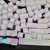 Keycap for Pirate Ship K70 K65 Keyboard Keycap Made of 104-key PBT. Spare Key for Mechanical Game Keyboard (White K70PBT104 keycap)