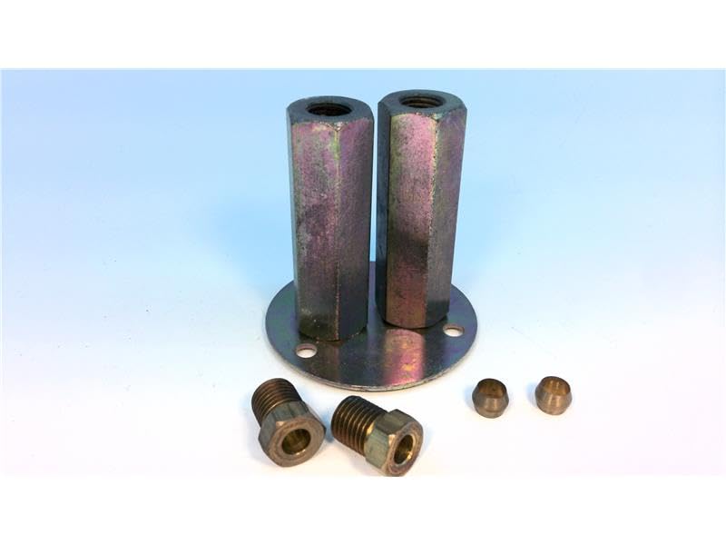Brida de bombilla 7/16 cubo doble para tubos con tuerca de compresión y fijación hermética