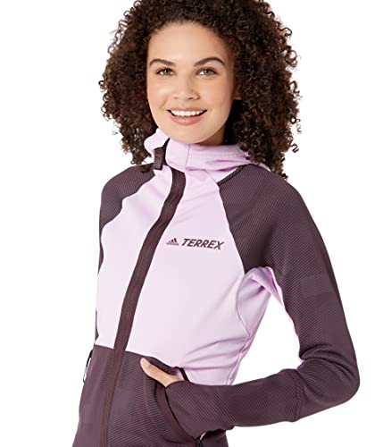 Image of adidas womens Terrex Tech Fleece Light Hooded Hiking Jacket