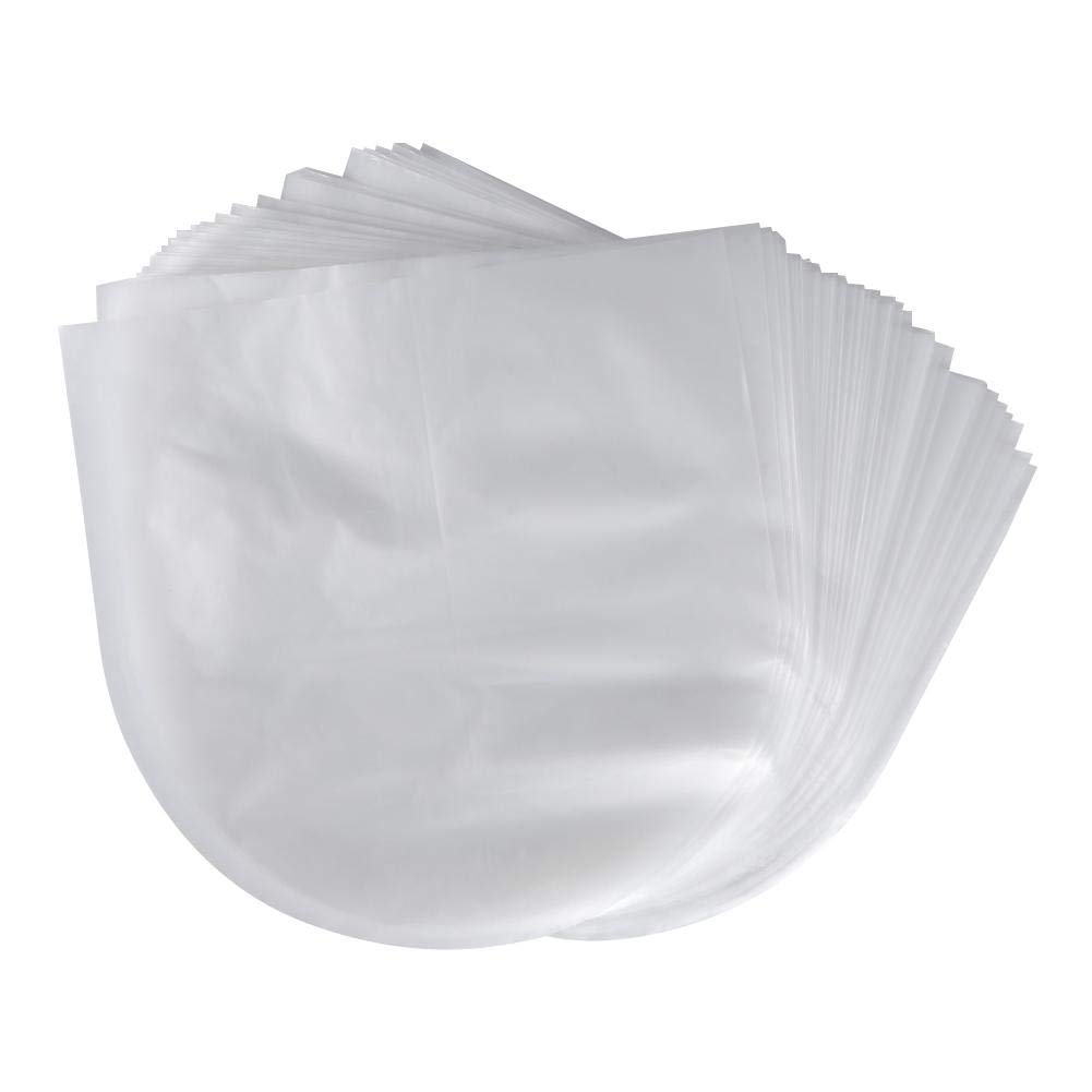 Hakeeta Sac de Protection de Disque Vinyle 50 pièces Anti-Cendres Résistance aux Rayures 12 Pouces LP/LD
