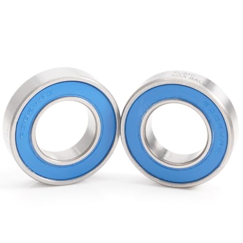 6902 VRS MAX Industrielager, Größe 15x28x7mm Chromstahl blau abgedichtet mit Fett, 6902LLU Cart Vollkugellager für Fahrradnaben Pivot (4 Stück)