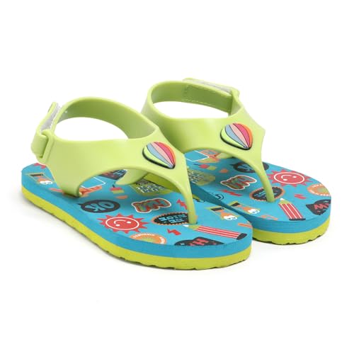 Image of Durable Kids' Flip-Flops with Anti-Slip Sole with joyful print| Comfortable Summer Sandals- perfect outing or daily use & beach days | easy to clean with damp clothes| open toe support