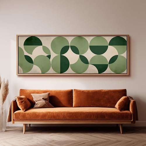 Impression géométrique vert émeraude pour habiller un grand mur vide - 3