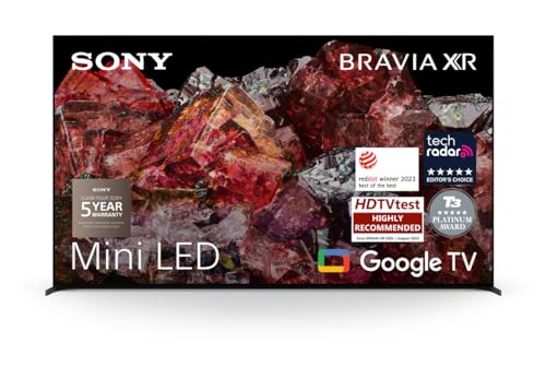 Sony BRAVIA XR, XR-65X95L, 65 Inch, Mini LED, Smart TV, 4K HDR, Google TV, ECO PACK, BRAVIA CORE, Perfect for PlayStation5, Aluminium Seamless Edge Design, 5 Year Warranty
