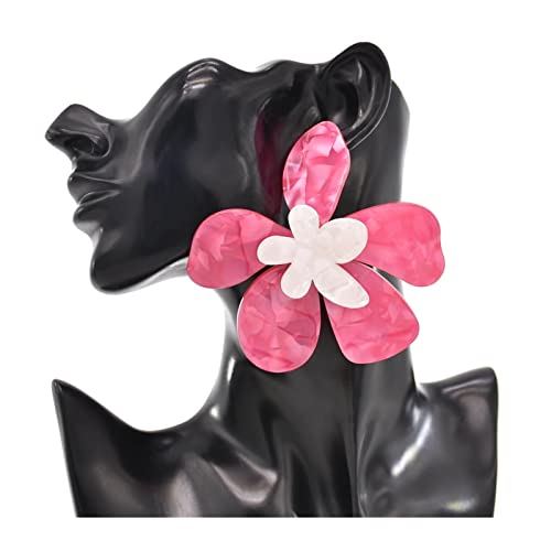 Boucles d'oreilles goujon plante double pétale au volume sculptural chic