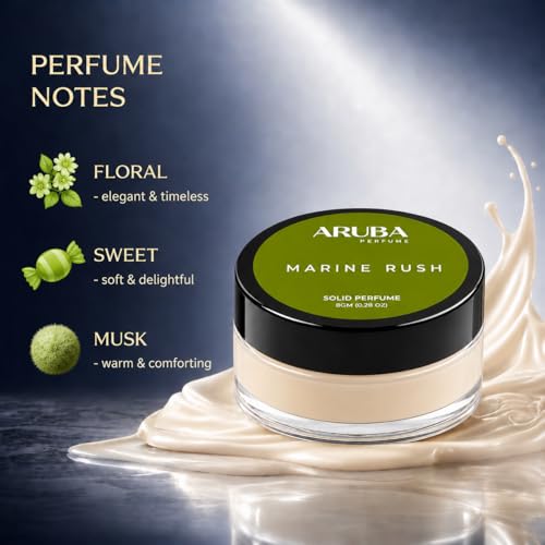 Image of Alcohol Free.Solid Perfumes | Wax Perfumes for Men & Women | Non-Greasy Cologne | Strong & Lasting Fragrance | Gifting Pack for Him & Her (Marine Rush)