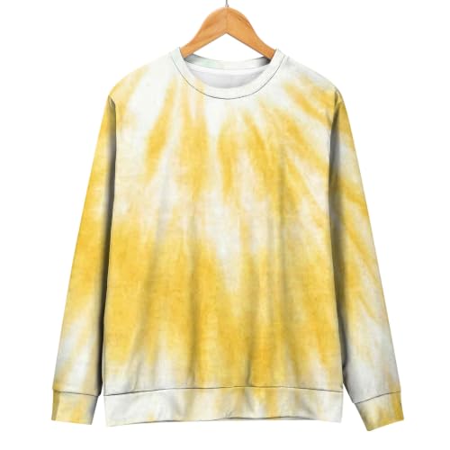 Sudadera para hombre de cuello redondo manga larga estilo tie-dye 6