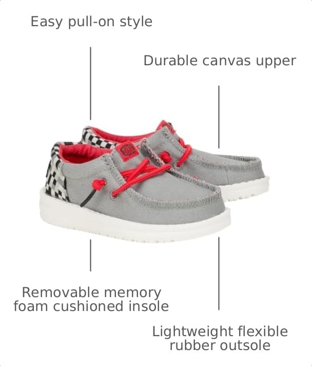 Image of Hey Dude Mens Wally Funk Gaming (Little Kid /Big Kid)