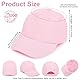 BSBUY Unisex Kinder Basecap Freizeit Baseball Cap Mädchen Einstellbare Kappe Sommer Mütze Sonnenschutz Jungen Sonnenhüte Baseballkappe Hüte Kinder Schirmmütze für Outdoor Running Walking Reisen (Pink)